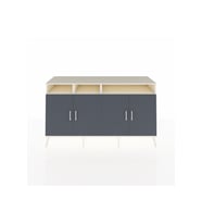 Kronos Konsol 6 Raflı 4 Kapaklı 176x59x99 Aytaşı-Antrasit/Aytaşı