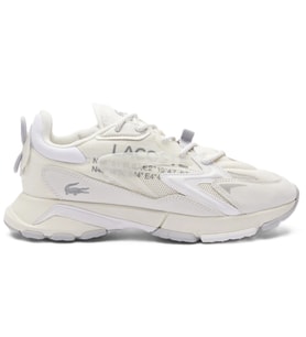 Lacoste L003 Neo Tech 125 1 Sma Mens Leather Sneaker Hakiki Deri Erkek Günlük Spor Ayakkabı Krem