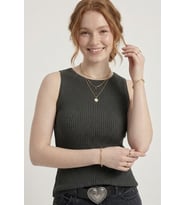 Kadın Fitilli Triko Atlet Slim Fit Yazlık Kolsuz Bluz