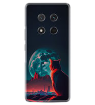 Honor Magic 7 Lite Kılıf Boutique Baskılı Resimli Dalgın Kedi Pcode -074