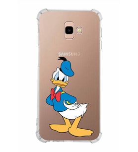 Samsung Galaxy J4 Plus  Köşe Korumalı Antişok Kapak Donald Duck Tasarımlı Şeffaf  Kılıf