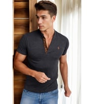 T8560 DEWBERRY T-SHIRT-ANTRASİT-1