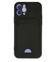Iphone 12 Kılıf Kelvin Kartvizitli Silikon - Siyah