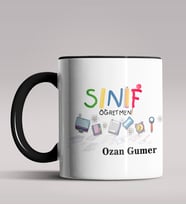 Kişiye Özel Sınıf Öğretmeni Tasarımlı Siyah Renk Kupa Bardak 14 (Siyah)