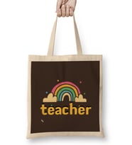 Teacher Gift-Learning Inspire-Science Student School- nspirational KIDS WOMEN Men Bez Çanta Uzun Saplı