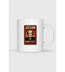 Jigsaw Wanna Play Tasarımlı Kupa Bardak