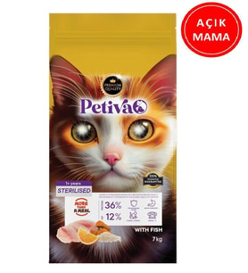 Petiva Kısırlaştırılmış Balıklı Yetişkin Kedi Maması 1 Kg AÇIK