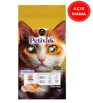 Petiva Kısırlaştırılmış Balıklı Yetişkin Kedi Maması 1 Kg AÇIK