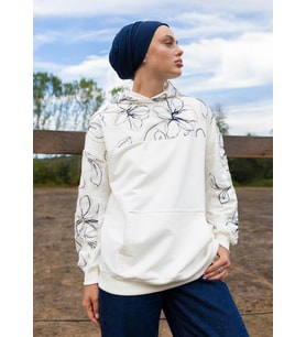Sweatshirt Ekru Keten