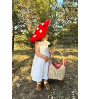 Kolları Fiyonk Detaylı Kız Bebek Elbise