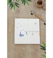 Erkek Bebek Çift Katlı % 100 Pamuk Natural Penye Battaniye STL7156 (Mavi)