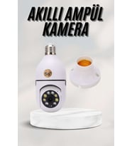 Akıllı Kamera Wifi Kamera Duylu Ampul Görünümlü 360 Derece Dönebilen Ev Kamerası