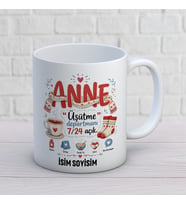 Kişiye Özel Anne Tasarımlı Üşütme Departmanı Yazılı İsimli Seramik Kupa Bardak
