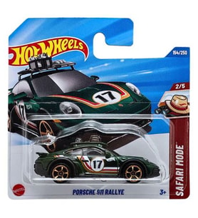Hot Wheels - Porsche 911 Rallye Safari Mode - Yeşil (1/64) 2025 Case