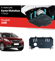 Peugeot 2008 Çelik Karter Muhafaza Koruma 2013 2014 2015 2016 2017 2018 2019