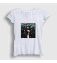 Presmono Kadın Beyaz Poster V2 Dua Lipa T-Shirt 326061tt (Beyaz)