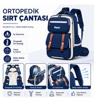 Su Geçirmez Ortopedik Erkek Çocuk Okul Çantası – Mavi