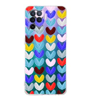 PrintiFy Oppo Reno 5 Lite  ile Uyumlu 1mm Slim Fit Water Color 1 Baskılı Şeffaf  Kılıf