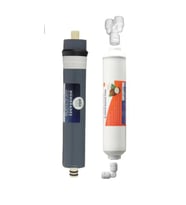 Açık Kasa Su Arıtma Filtresi  2 li Set 10" inch Post Karbon Tatlandırıcı Aualine Platinum 1812 Membran Filtre 80 GPD Esli