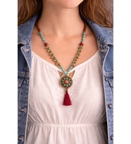 Nomad Heritage Tassel Figürlü Boncuk Kolye