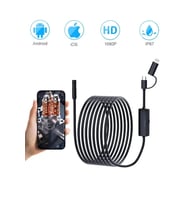 Endoskop Yılan Video Kamera Ios Ve Android Uyumlu Led li 10 Metre 8 Mm Sert Kablo 2mp