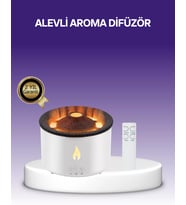 3D Alev Efektli Hava Nemlendirici – Uzaktan Kumandalı 8 Saat Çalışma Süreli