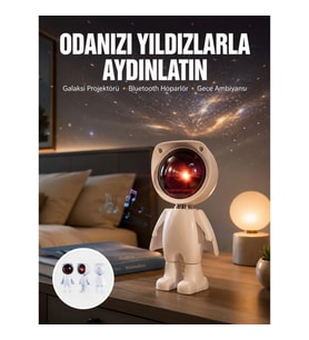 Mey İthalat® Projeksiyon Güneş Lambası Astronot Gün Batımı Projektör LED Işıklı Yeni Nesil