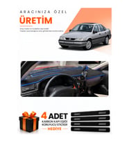 OPEL VECTRA A (1988-1995) Uyumlu Torpido Koruma Örtüsü Oto Kılıfı - Siyah Mavi