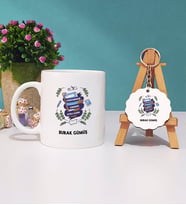 Öğretmenler Günü Hediyesi Kupa Bardak ve Anahtarlık (Beyaz)