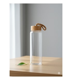 H2O Bambu Kapaklı Matara 500 ML Promo