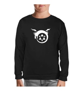 Fullmetal Alchemist Siyah Çocuk Sweatshirt