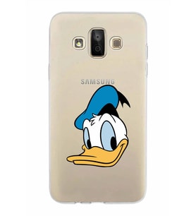 Samsung Galaxy J7 Duo Kapak Donald Duck Tasarımlı Şeffaf Silikon Kılıf