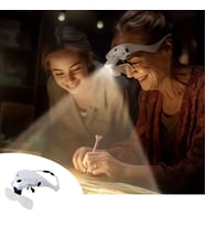 5 Lensli 2 Led Işıklı Ayarlanabilir Pilli Gözlük Tipi Büyüteç (5343)