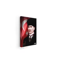 Dikey Kanvas Tablo Salon Duvar Tablosu Kanvas Atatürk 033 Yeni Ev Hediyesi Ofis Tablosu