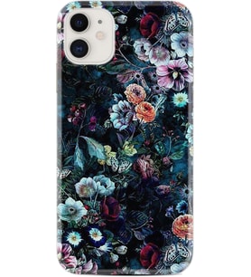Apple iPhone 11 12 13 Mini Kılıf Desemli Silikon Great Flowers 1304