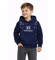 Erkek Çocuk Önü Arkası Baskılı Kapüşonlu Sweatshirt BGL-ST05246 (Lacivert)