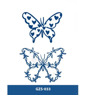 GZS-033 YARI KALICI KELEBEK ÇİFT DESEN DÖVME-TATTO