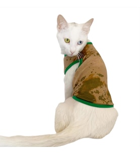 Camouflage Radar Atlet by Kemique Kedi Kıyafeti Kedi Elbise (Yeşil)