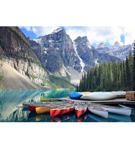 Nova 1000 Parça Moraine Gölü'nde Kanolar Puzzle