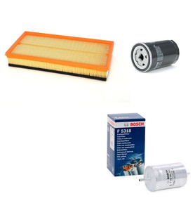 Bosch Filtre Bakım Seti Volkswagen Golf 4 1.6 Benzin 100-102 Beygir 1998-2003 Hava + Yağ f. + Yakıt Filtre Bosch
