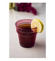 Akrilik Mürdüm 6lı Kısa Bardak & Su Meşrubat Kahve Yanı Bardağı 300 ml ( Cam Değildir )