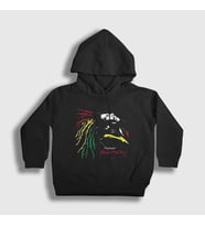 Presmono Unisex Çocuk Siyah Forever Bob Marley Kapüşonlu Sweatshirt 264878tt
