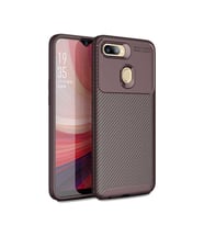 Oppo A12 Kılıf Esnek Soft Karbon Tasarım Legion Serisi (Kahverengi)