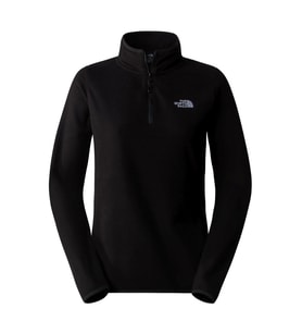 The North Face W 100 GLACIER Kadın Yarım Fermuar Polar NF0A855M4H01 (Siyah)