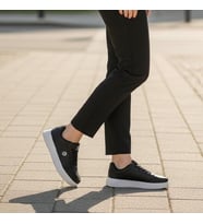 Crosberg 308 Siyah- Beyaz Spor Ayakkabı (Siyah - Beyaz)