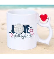 Dönen Kalp Figürlü Voleybol Baskılı Kupa