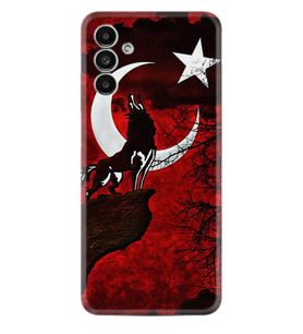Samsung A23 A31 A32 A50 A51 A52 A53 A70 Kılıf Desenli Silikon Wolf and Moon 2 1381