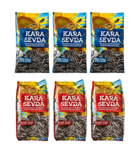 Kara Sevda Aycekirdeği 180 gr Bol Tuzlu ve Klasik Tuzlu 6 lı Karma Paket