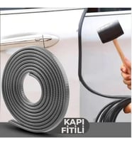 Oto Araç Kapı Koruma Fitili 5metre Parlak Gri Renk Çarpma Çizilme Önleyici Fitil