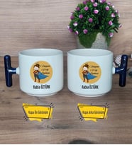 Kadın Öğretmene Hediye Kupa Bardak T Lacivert Kulplu Öğretmenler Günü Hediyesi